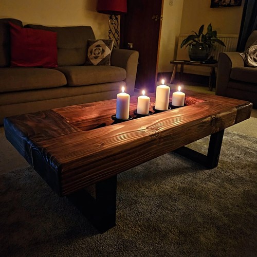 Solid wooden coffee table - coffee,