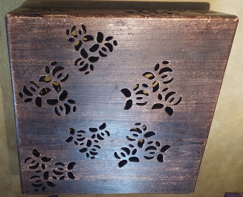 Square wooden coffee table - wooden,