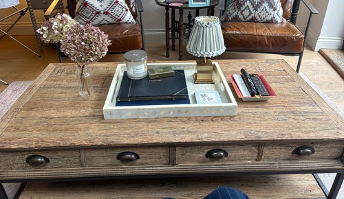 Rustic wooden coffee table - wooden,