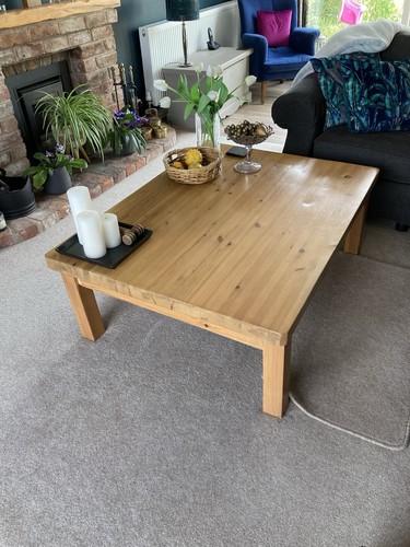Solid wooden coffee table - coffee,