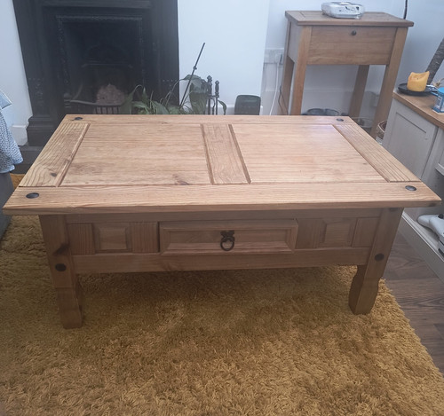 Rustic waxed wooden coffee - waxed,