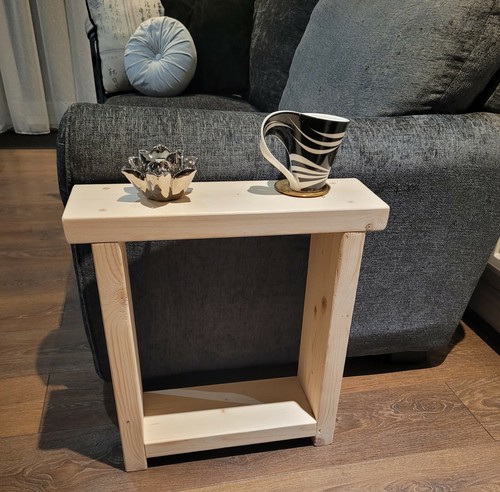 Rustic wooden bedside side - wooden,