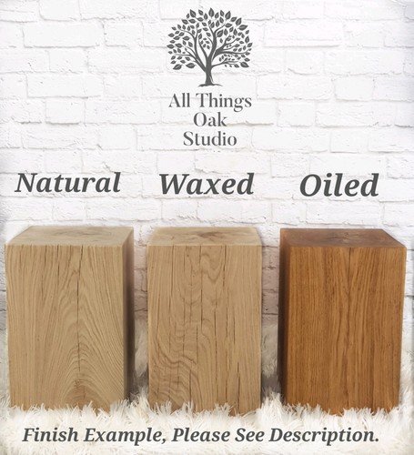 Solid oak tall wooden - wooden, block