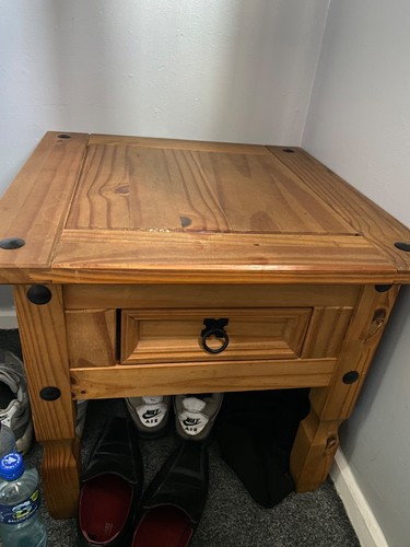 Corona lamp table drawer - table,