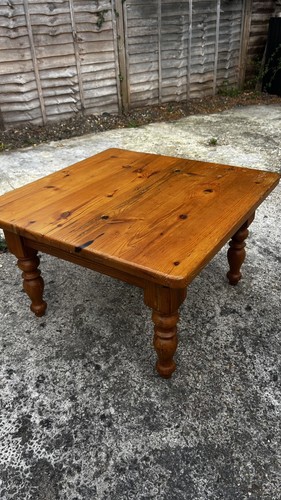Solid pine square coffee - solid, table