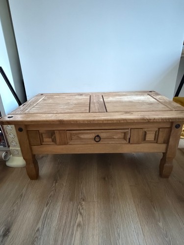 Wooden coffee table - (pine),