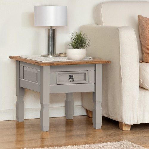 Corona lamp table grey wax - corona,